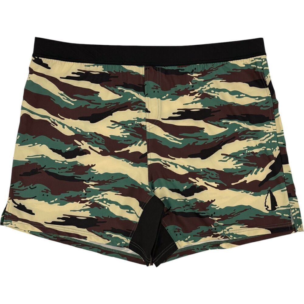NEW Tachuntfish Men's THF Athletic Shorts Kamysh Camo Green/Brown 5XL